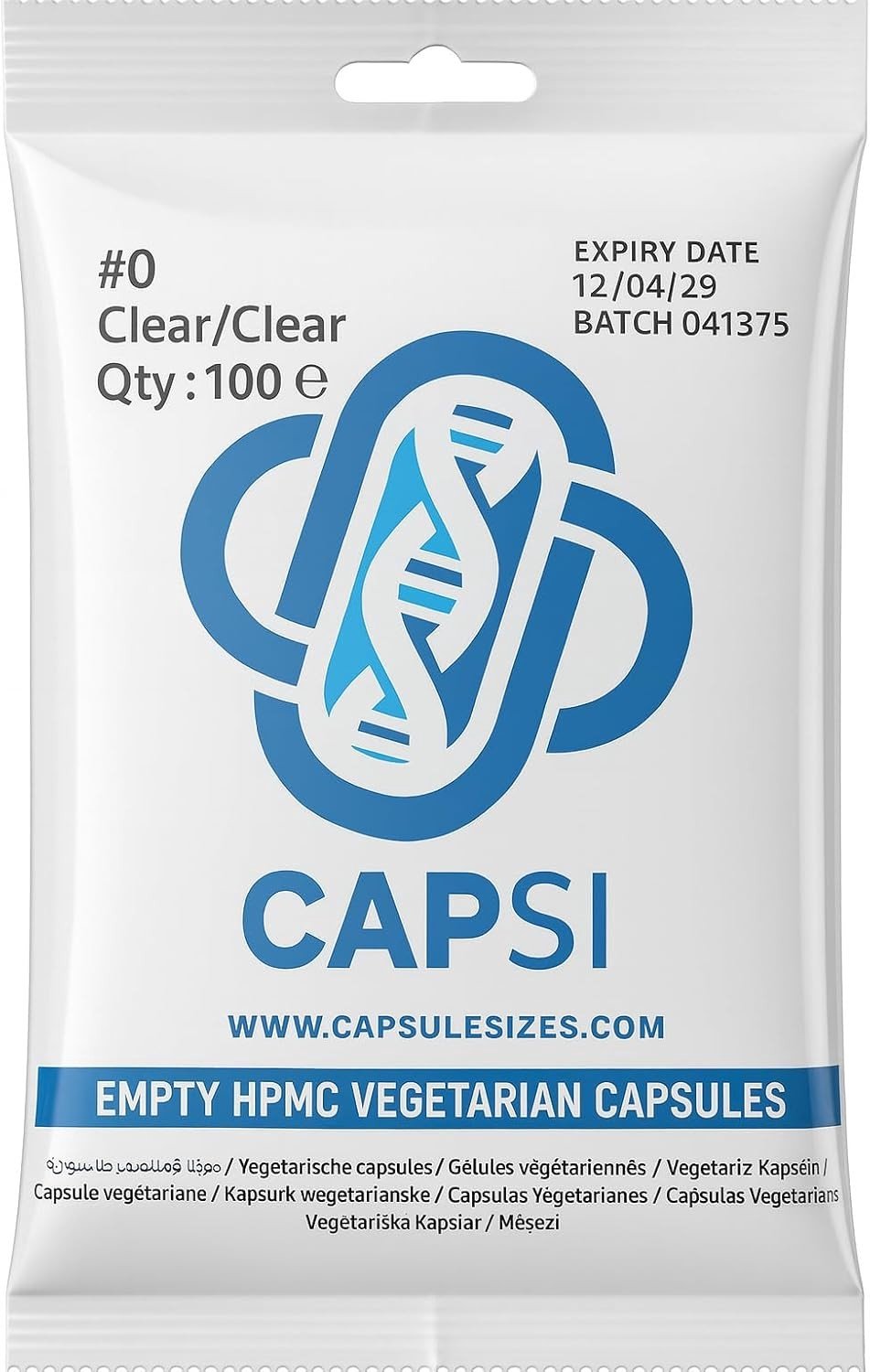 Vegan Lege Capsules - Transparant - Maat 0 - Plantaardig - Voor Supplementen en Poeders