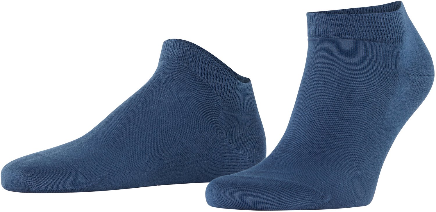FALKE Cool 24/7 kort eenkleurig katoen sneakersokken enkelsokken heren blauw - maat 43-44