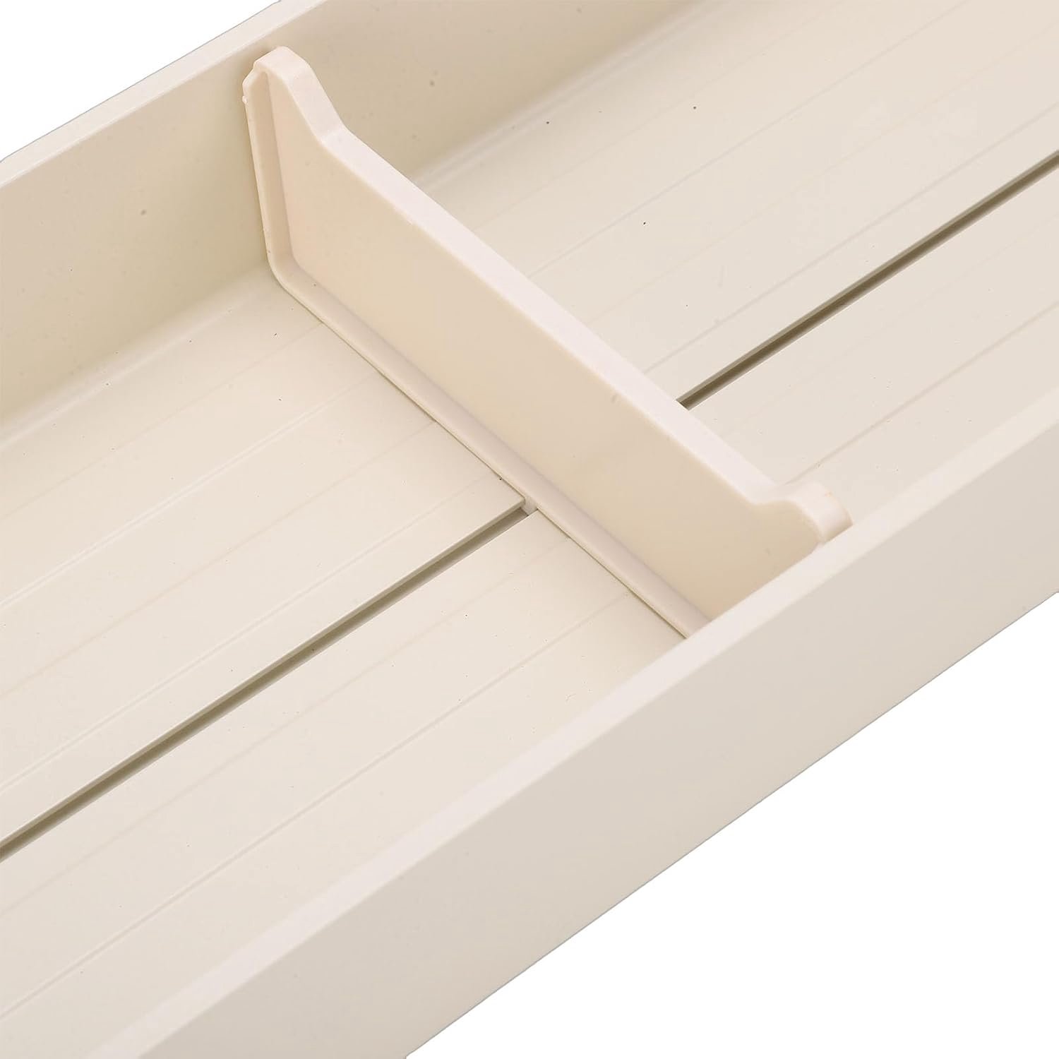 Aqxreight Aluminium Keukenlade, Verstelbare Secties (15x46cm Milk White