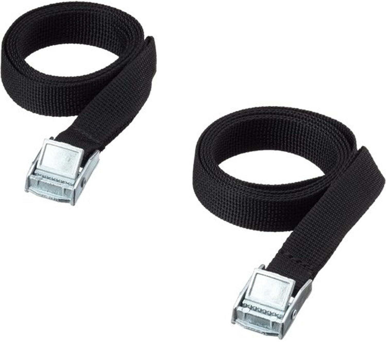 verstelbare spanband - met metalen gesp - 18mm breed, 1 meter, zwart