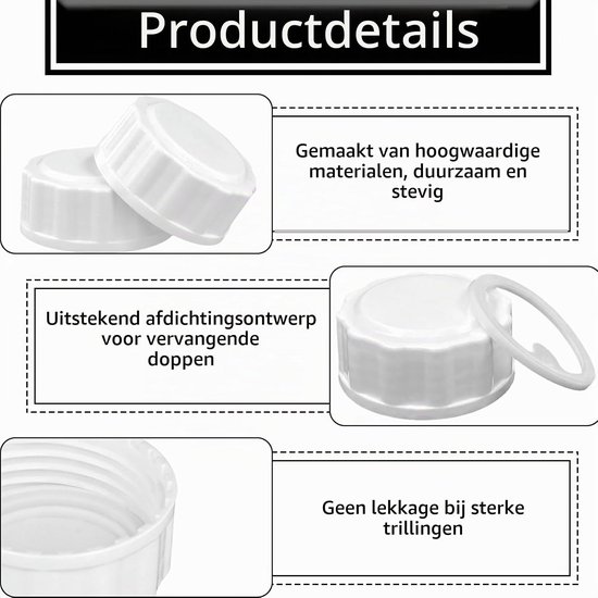 6 Pack Reiskapjes voor Flessen, Sluitingen voor Babyflessen, Vervangende Flesdoppen voor Brede Flessen — afbeelding 2