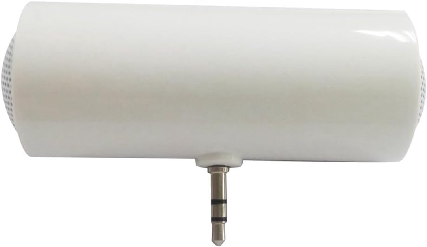 Mini-luidspreker, 3,5 mm, draagbaar, mini-luidspreker, versterkt, plug and play, voor mobiele telefoons en tablets, wit