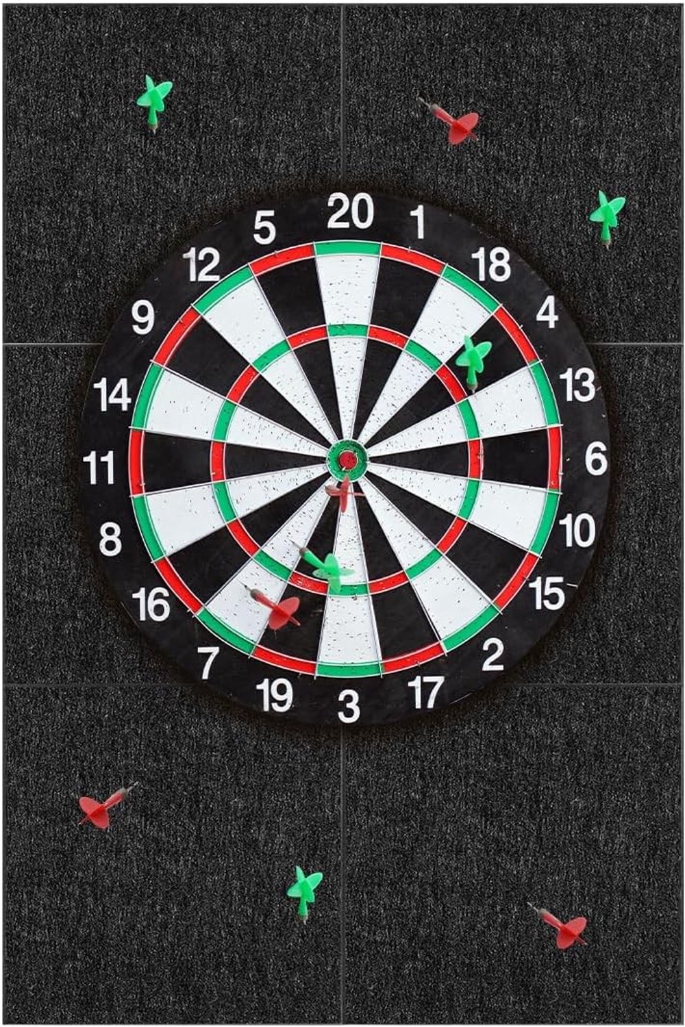 Dartbord Wandbeschermers 6 Stuks 30x30 cm Zelfklevende Wandtegels voor Dartbord Bescherming, Ideaal voor Speelkamer en Dartliefhebbers, Zwart