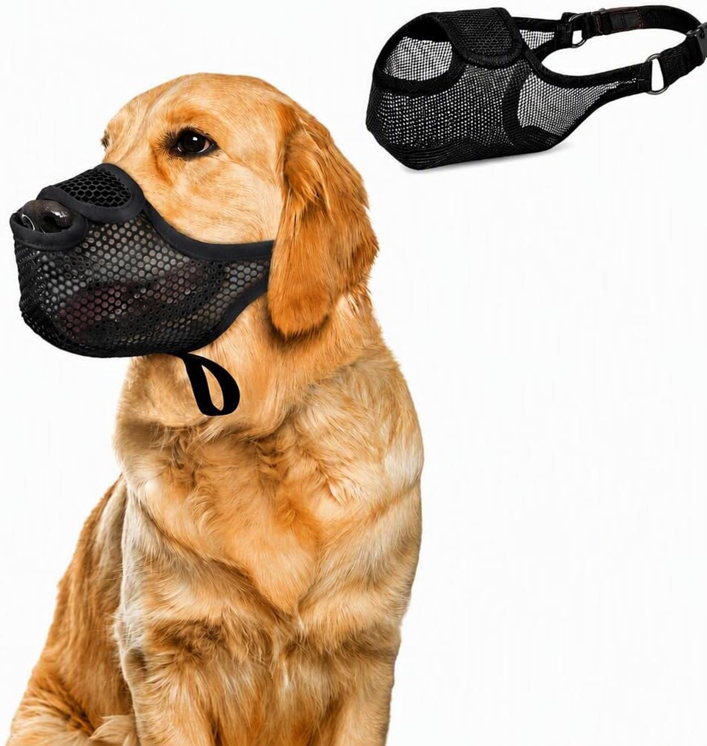 Muilkorf voor honden, anti-blaf en anti-toxicatie, ademende muilkorf voor honden, XL (28-31 cm), muilkorf voor malinois en grote honden