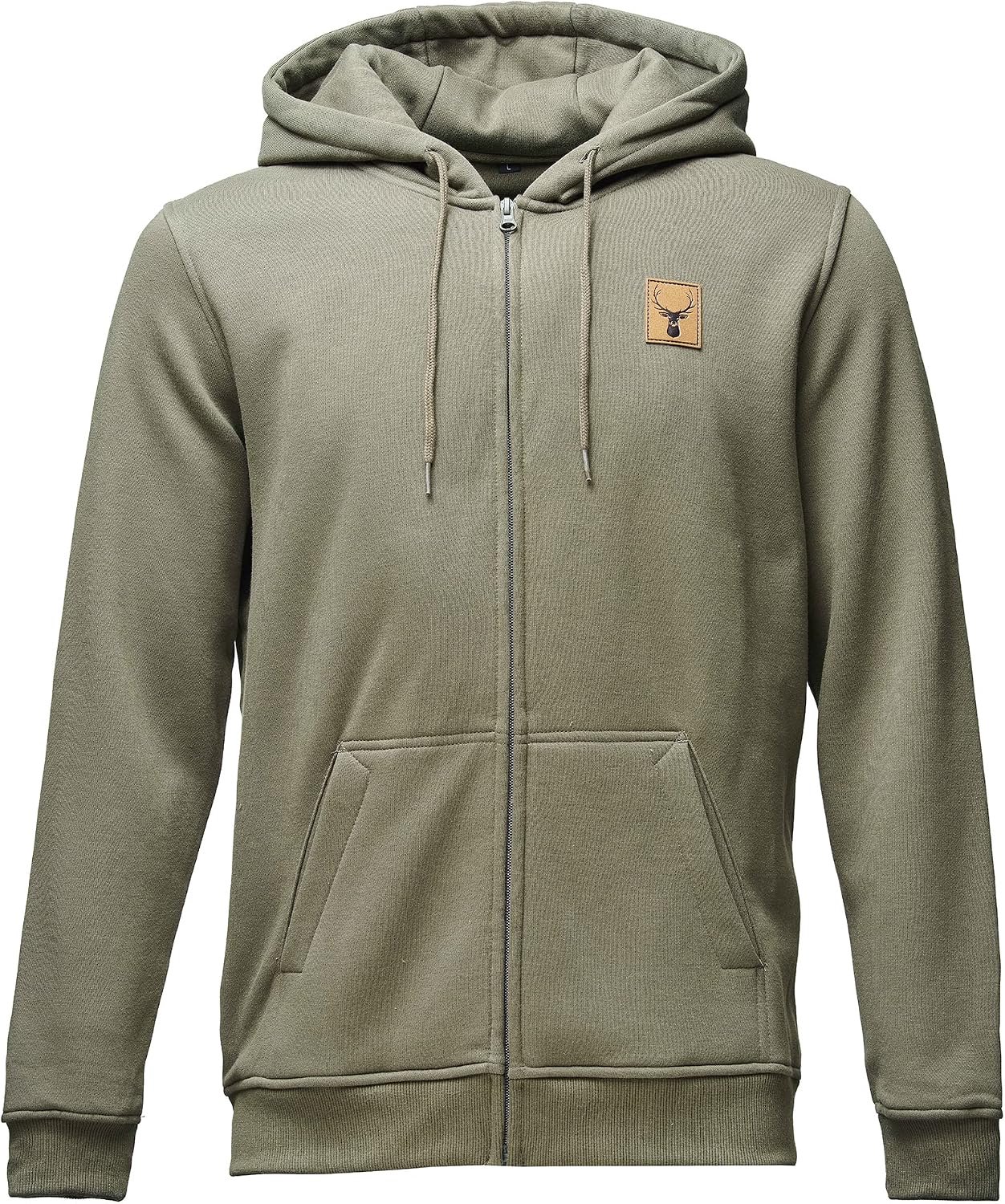 Fleece jas: hert - cadeaus voor een jager - Jachtjas - Werkkleding - Fleece Jacket Outdoor - Berg - Sport - Vrije tijd - Groen - Unisex