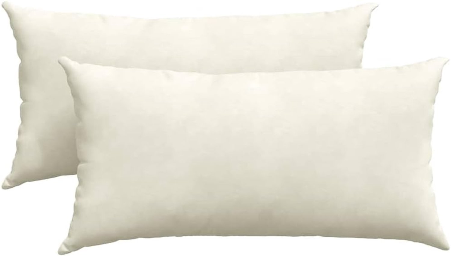 Bankkussen, 2 stuks, crème, 80 x 40 cm, corduroy met ritssluiting, modern corduroy kussen voor de woonkamer met polyester vulling, fluweelzacht bankkussen voor woonkamer, slaapkamer, kantoor
