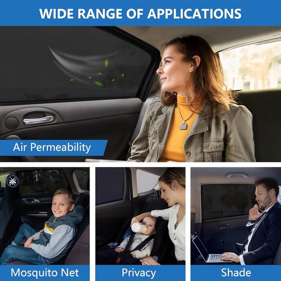 4 Stuks Zonnescherm Voor De Auto Voor MG Gloster 2020-, Auto Zonwering Zonneklep Baby Auto Zijruit Voor Zon Uto Autoruit Inkijkbescherming Verduistering — afbeelding 4