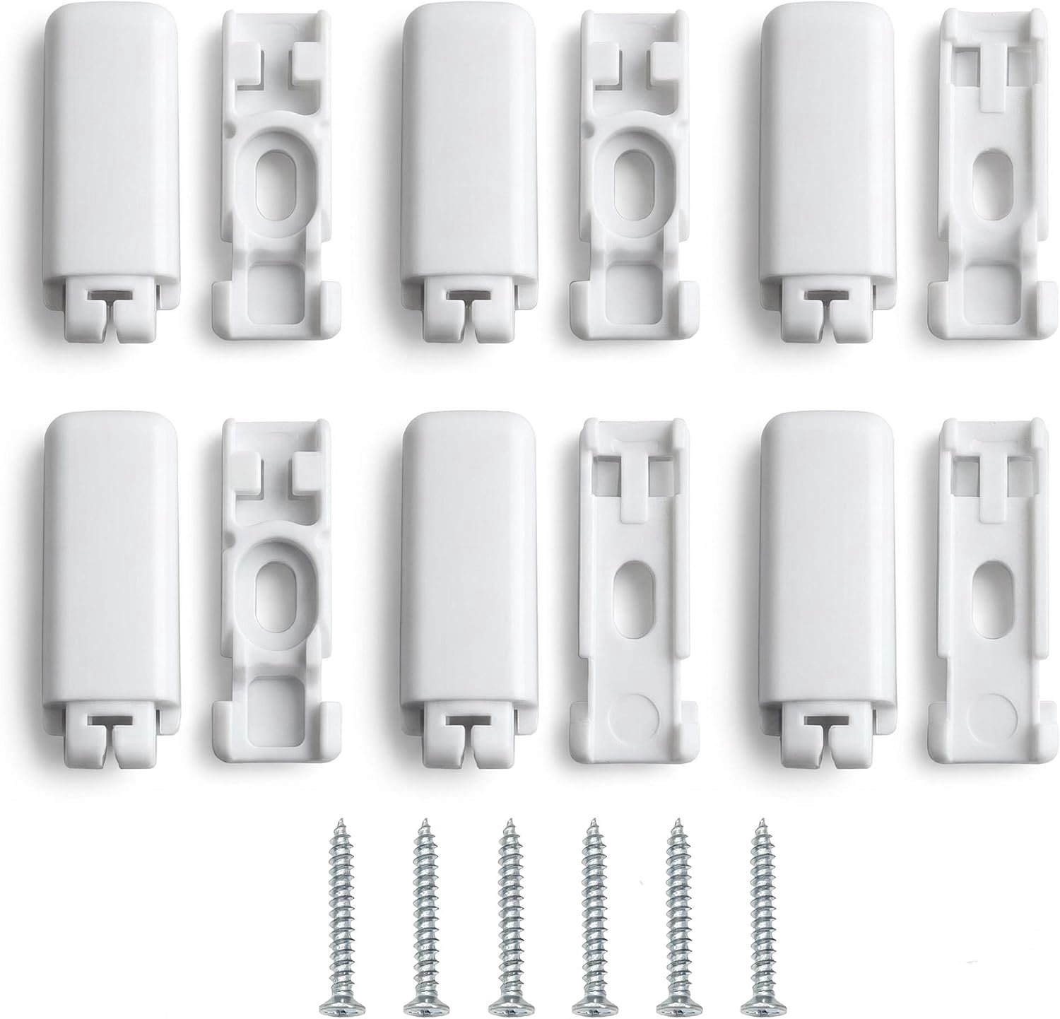 Klemdragers plissé, reserveonderdelen voor vouwgordijn, spanschoenen universeel, houder clips, spanschoenen om te klemmen, wit, 6 wit
