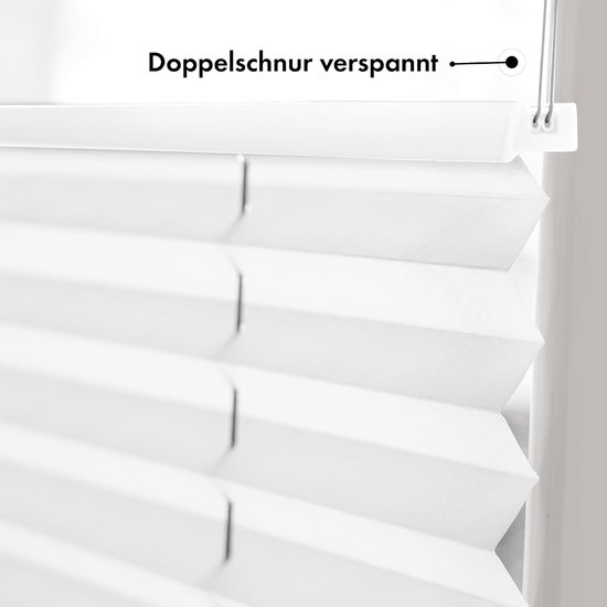 Sonello Plisségordijn Klemmfix zonder boren 25cm x 100cm Wit rolgordijnen met klembeugel Plissé voor raam/deur geplooide met klemmen ondoorzichtig voor inkijkbescherming zonwering rolgordijn — afbeelding 2