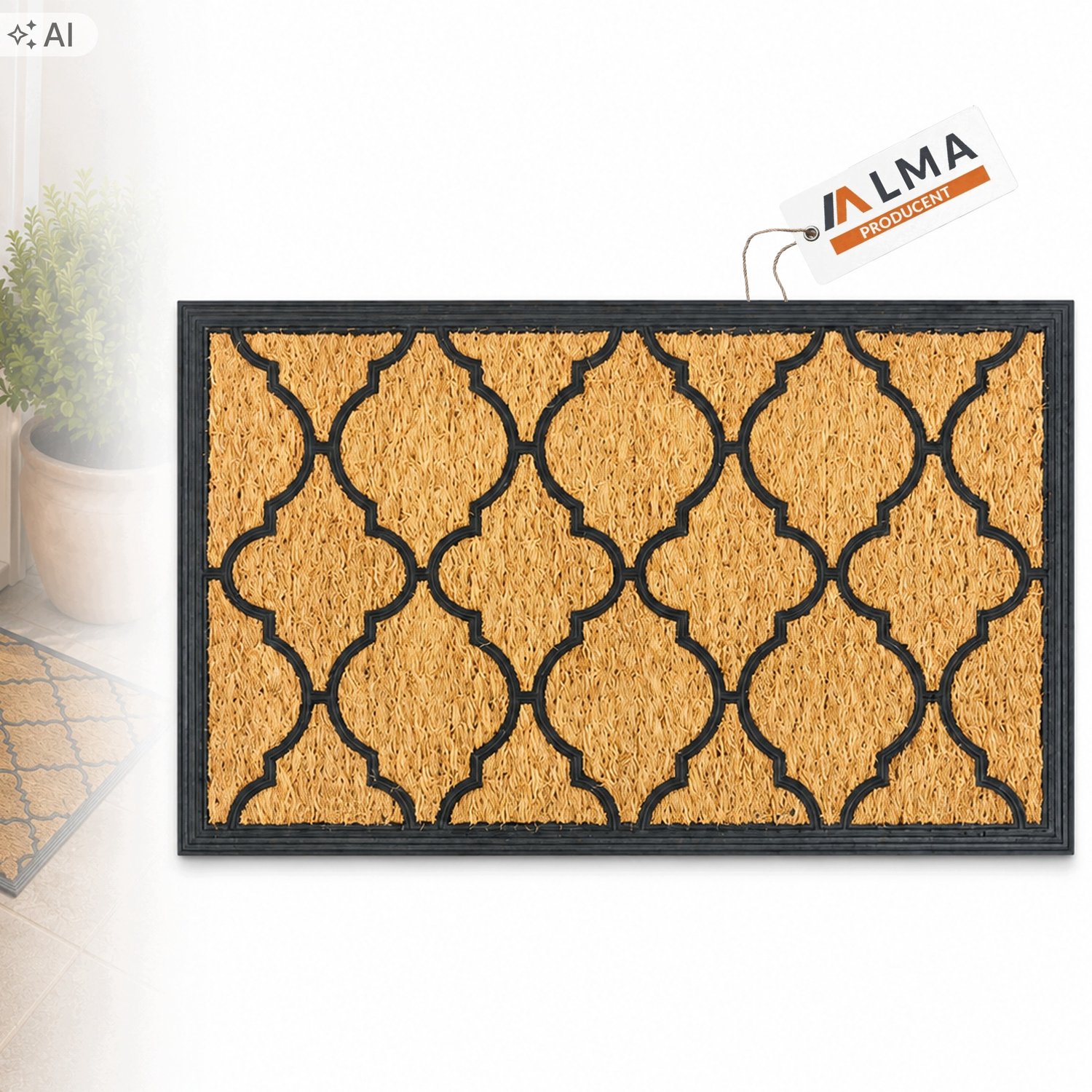 Kokosmat Deurmat 45x75cm - Duurzaam & Efficiënt Vuil Vangen