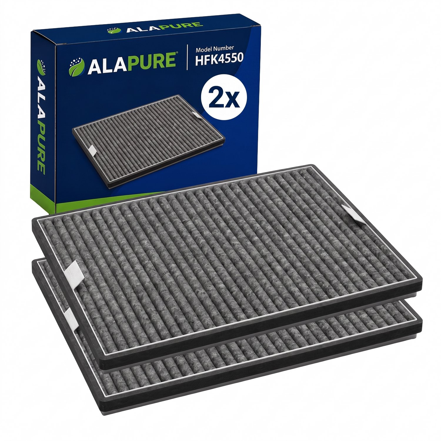 2x Alapure 4550 Compatibel met Miele Koolstoffilter D12-P / DUMF12