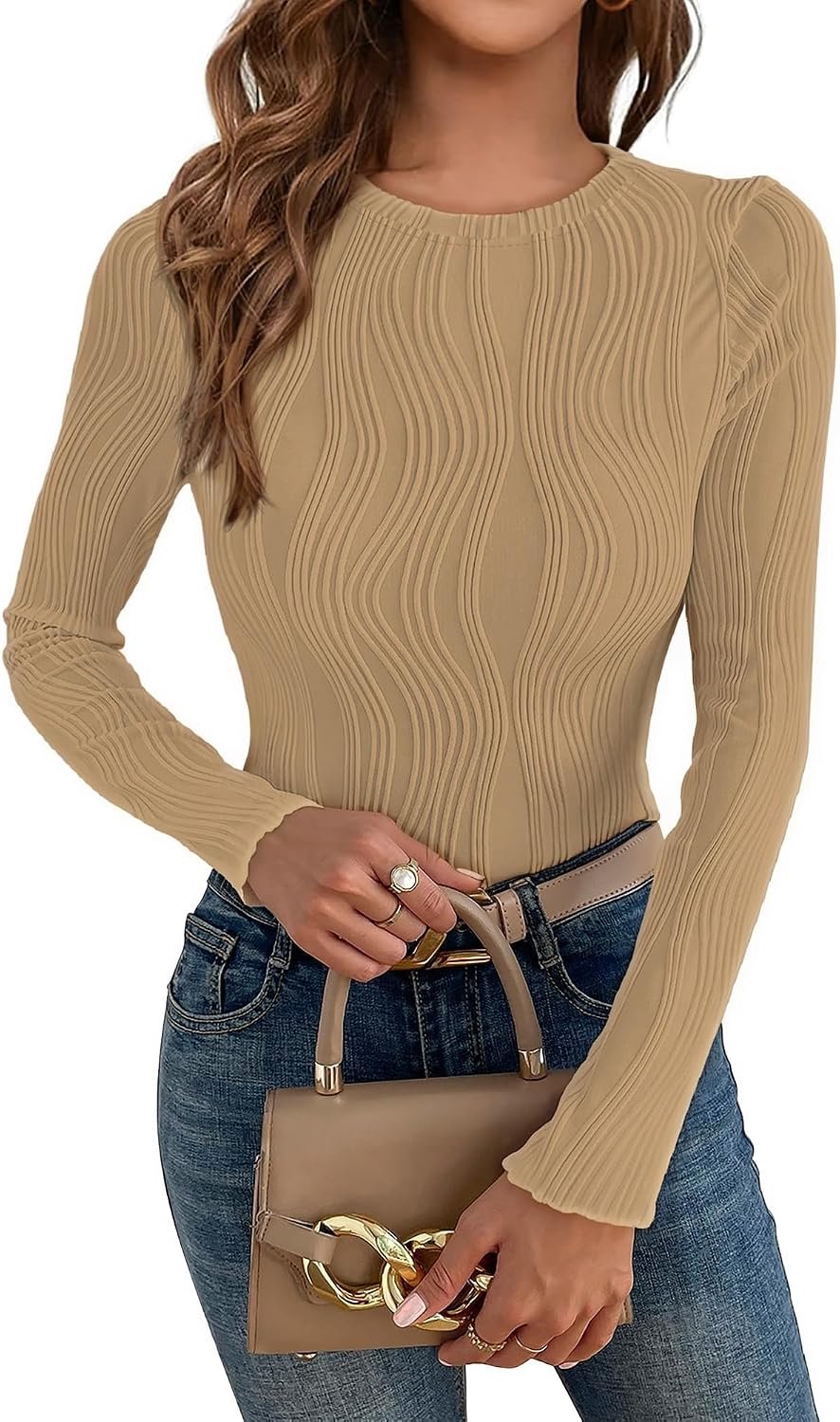Y2K Basic T-shirt voor dames, zomer, ronde hals, elegant