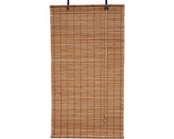 Bamboebaas® bamboe rolgordijn Sem - Bruin - 140x180 cm - Natuurlijke look - Zonwerend - Duurzaam bamboe - Lichtdoorlatend - Geschikt voor bi