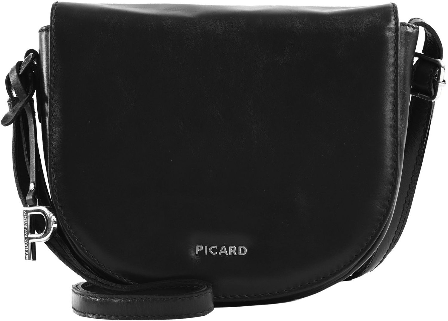 PICARD Leren schoudertas Peakline Crossbody Bag Black zwart