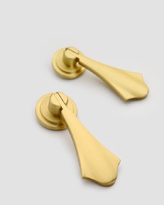 2 stuks Zuiver Koper Ladekast Kastdeur Handvat Messing Meubels Handvat Kastdeurgrepen (Koper goud 74 * 25mm) — afbeelding 5