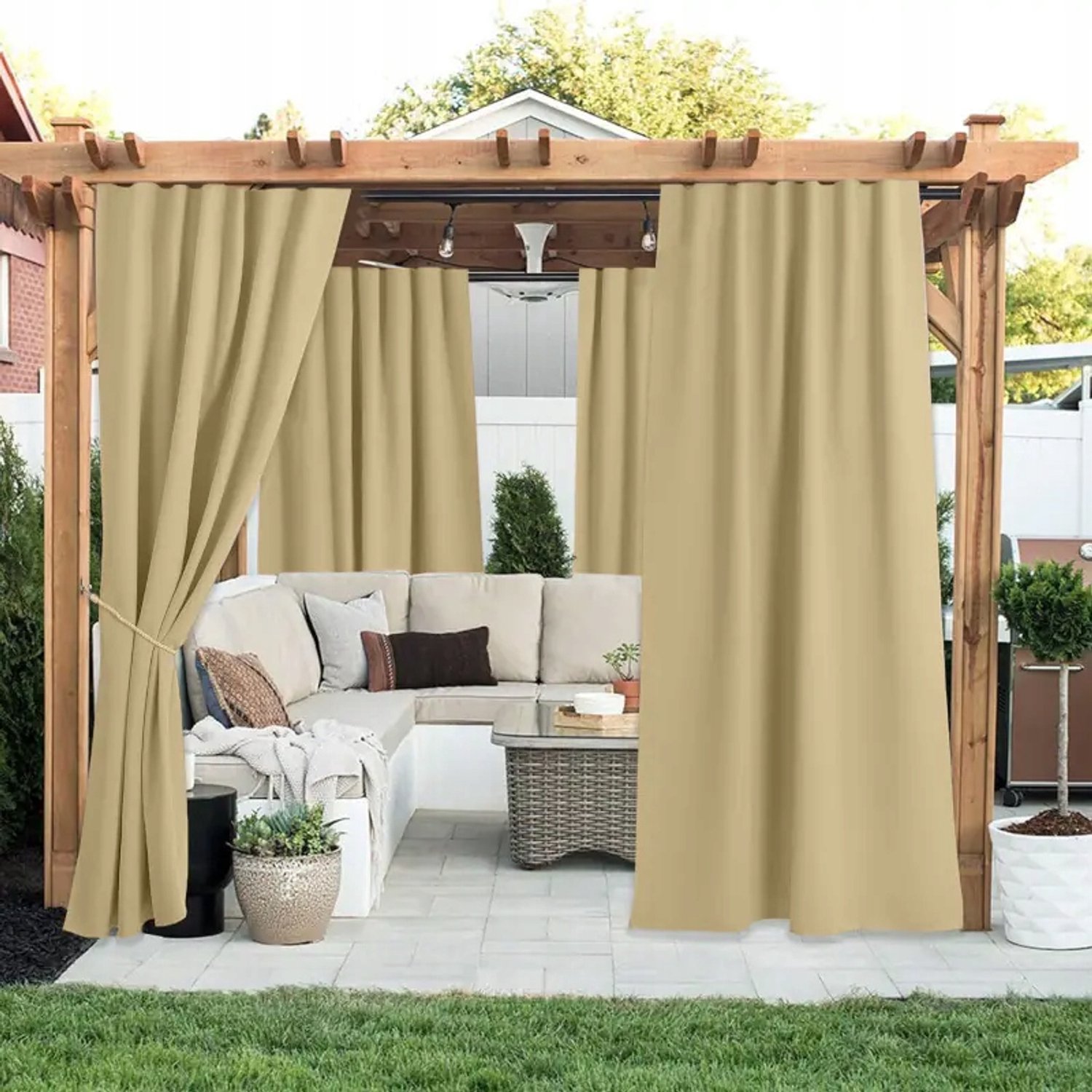 Waterdicht Terras Gordijn 155x220cm - Tuin, Balkon, Pergola