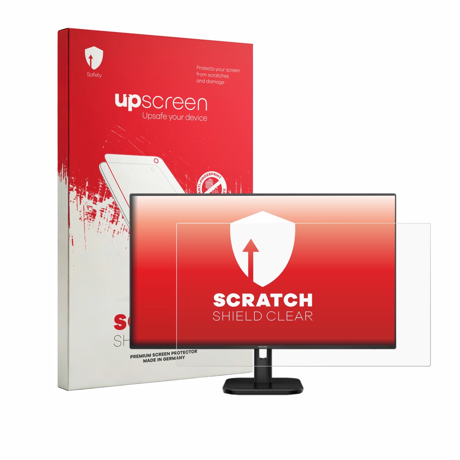 upscreen - Screenprotector voor Philips 24E1N1100A - Folie Beschermfolie transparant