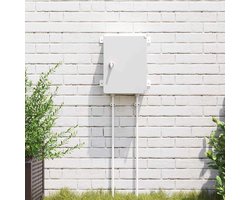 Besturingskast, grijs, van ABS-kunststof, 32 x 15 x 35 cm, weerbestendige elektrische kast voor binnen en buiten, compacte gereedschapskast
