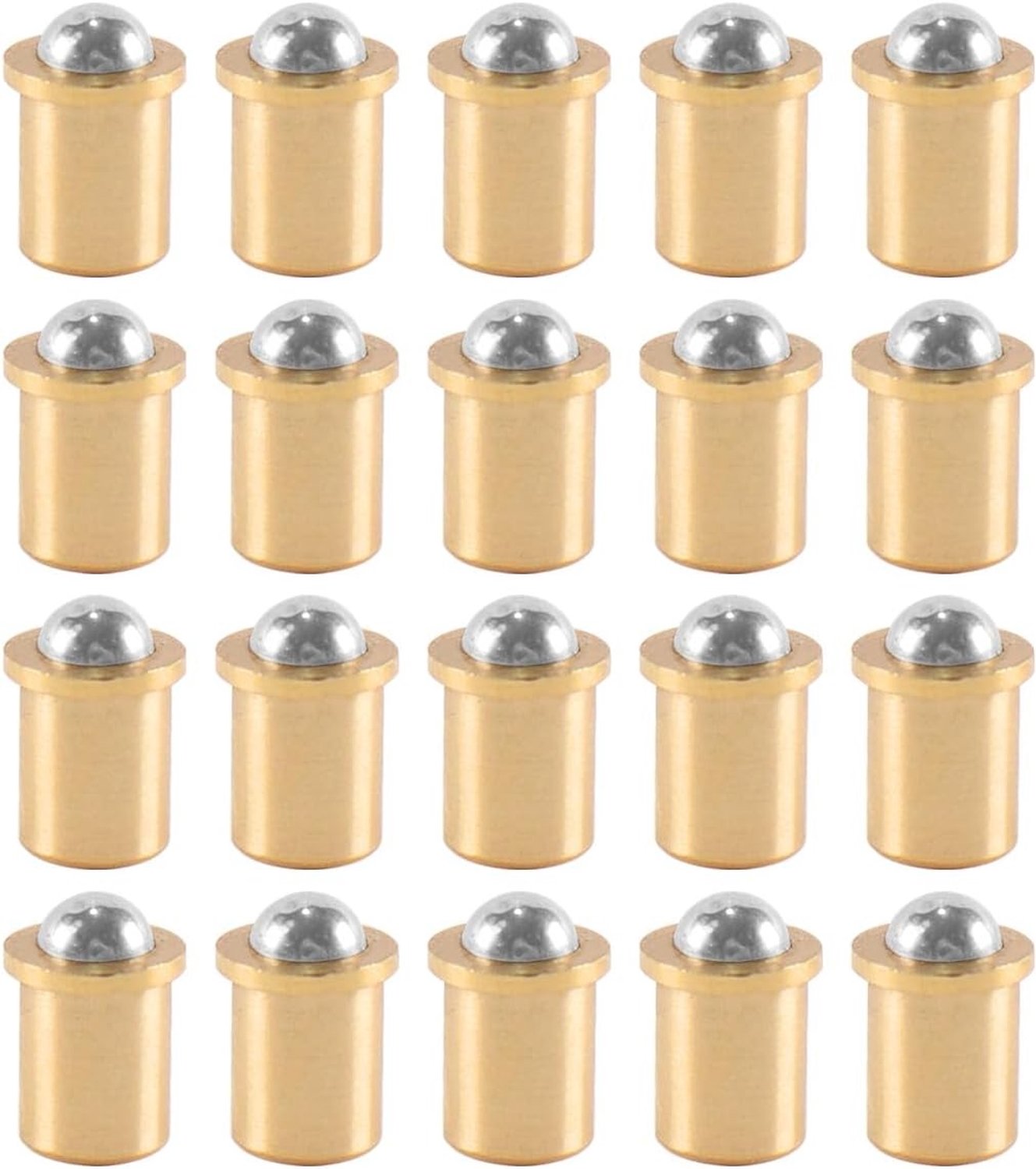 5mm Messing Bal Sluiting Set met 20 Stuks voor Verborgen Kastdeuren, Ladebeveiliging en Meubelbeslag (Gepolijste Messing Afwerking)