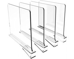 4 stuks-Kledingkast gelaagde scheiding-Transparante akryl scheiding-Kledingkast splitsing voor het opnemen van artifact-28cmx20cm - Kledingkast scheiding - Kledingkast scheiding