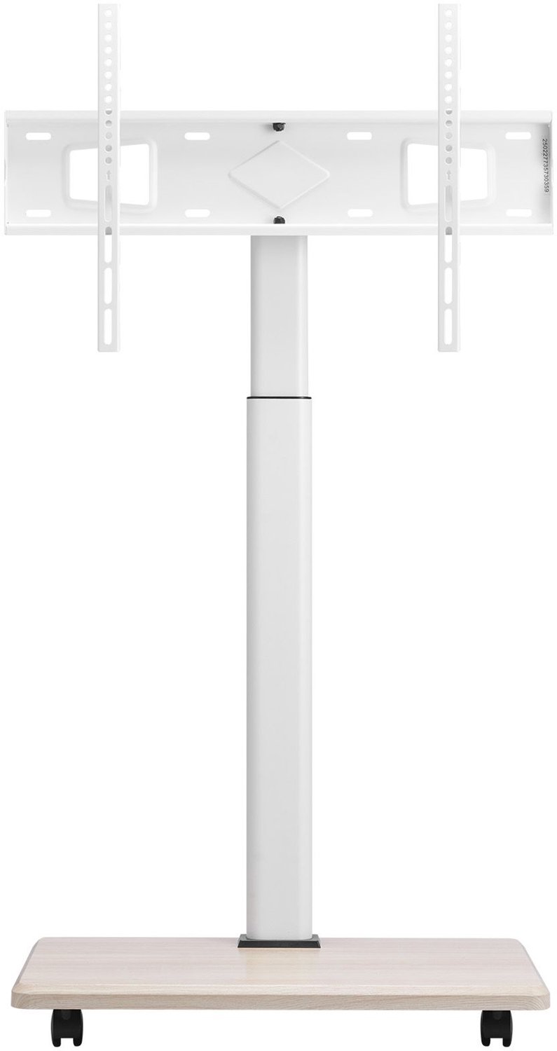 Verrijdbaar tv-meubel- mobiele tv-wagen voor schermen van 32-70 inch- 25° links-rechts draaibaar en in hoogte verstelbare tv-beugel op wielen- draagvermogen tot 45 kg voor hoek- slaapkamer- buiten- maximale VESA 600x400mm