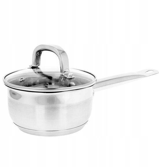 RVS Pan met Deksel 14cm / 1.1L - Inductie Geschikt
