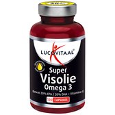 Lucovitaal Super Visolie Omega 3 capsules fles, 120 stuks.