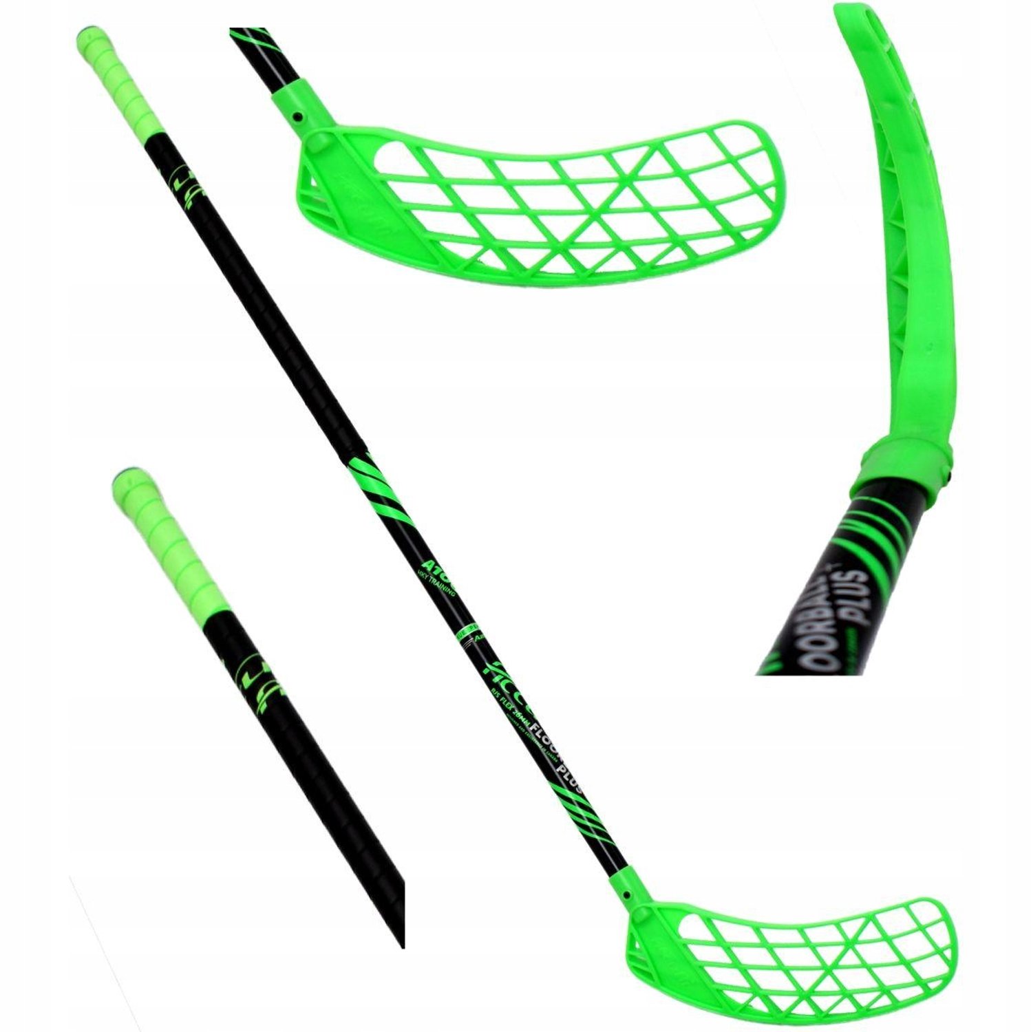 Unihockey Stick 100cm Rechts, Groen - Merkloos