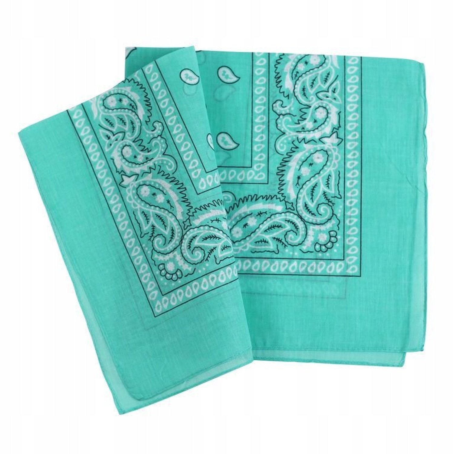Merkloze Katoenen Bandana Sjaal - Mintgroen