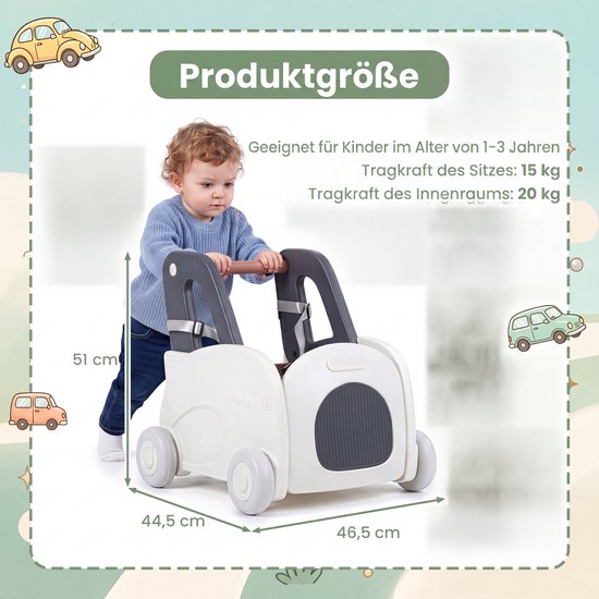 COSTWAY Babywagen, loophulp voor baby's van 18-36 maanden — afbeelding 4