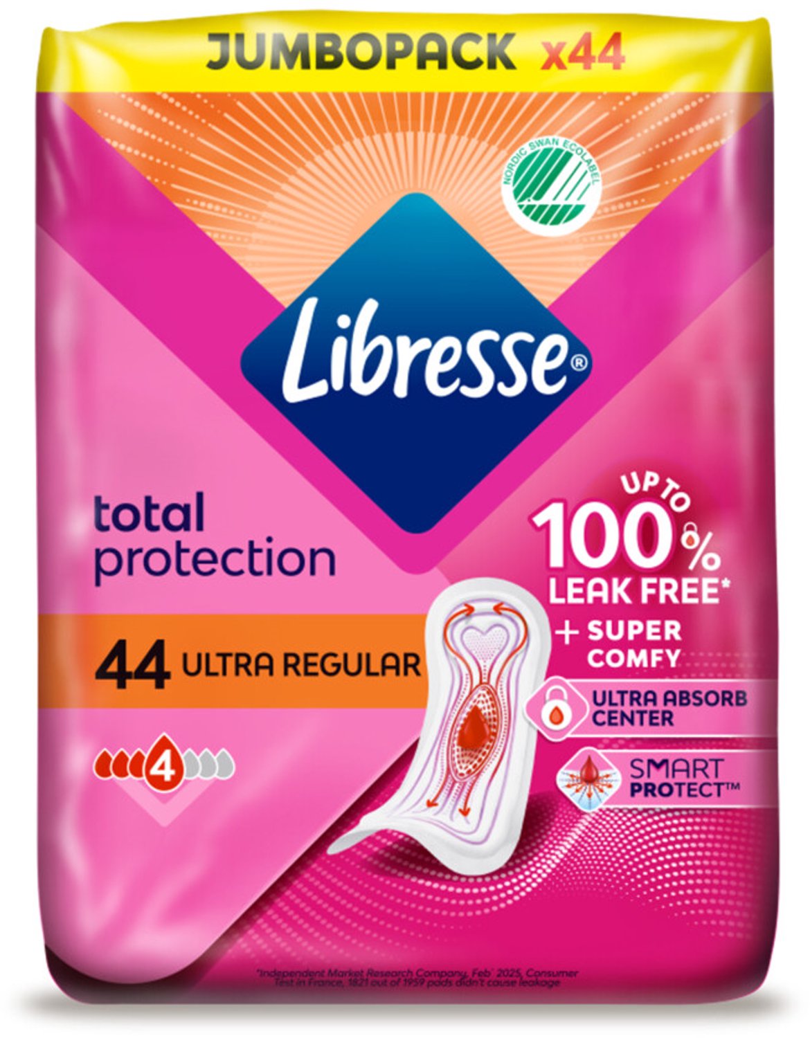 Bol.com Libresse - Ultra Regular Maandverband Jumbo Pack - 8 x 44 stuks - Voordeelverpakking aanbieding