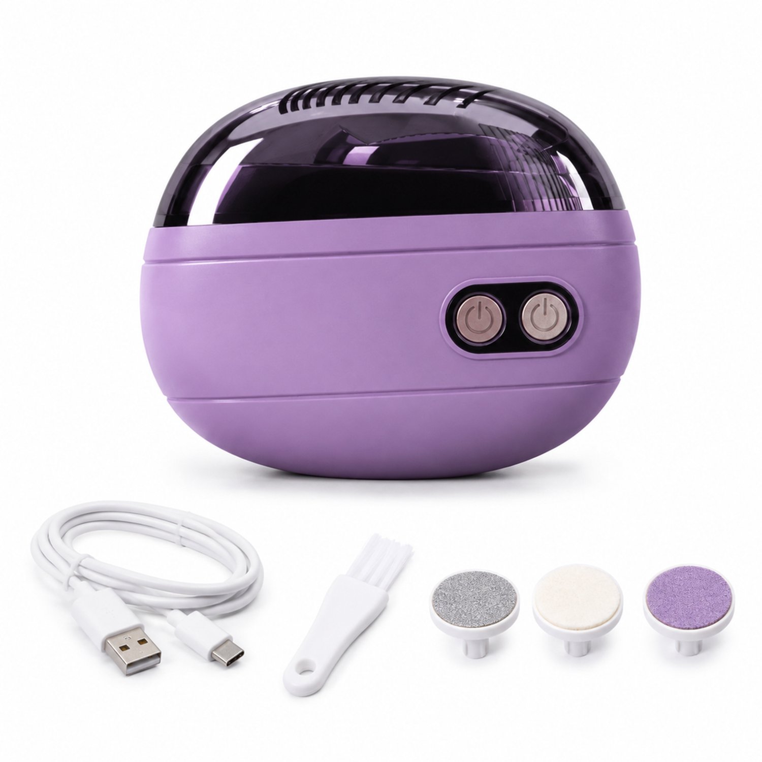 Elektrische nagelknipper - USB-oplaadbaar - Elektrische nagelvijl - Paars - Verpakking 3,8 x 8,7 x 7,2 cm