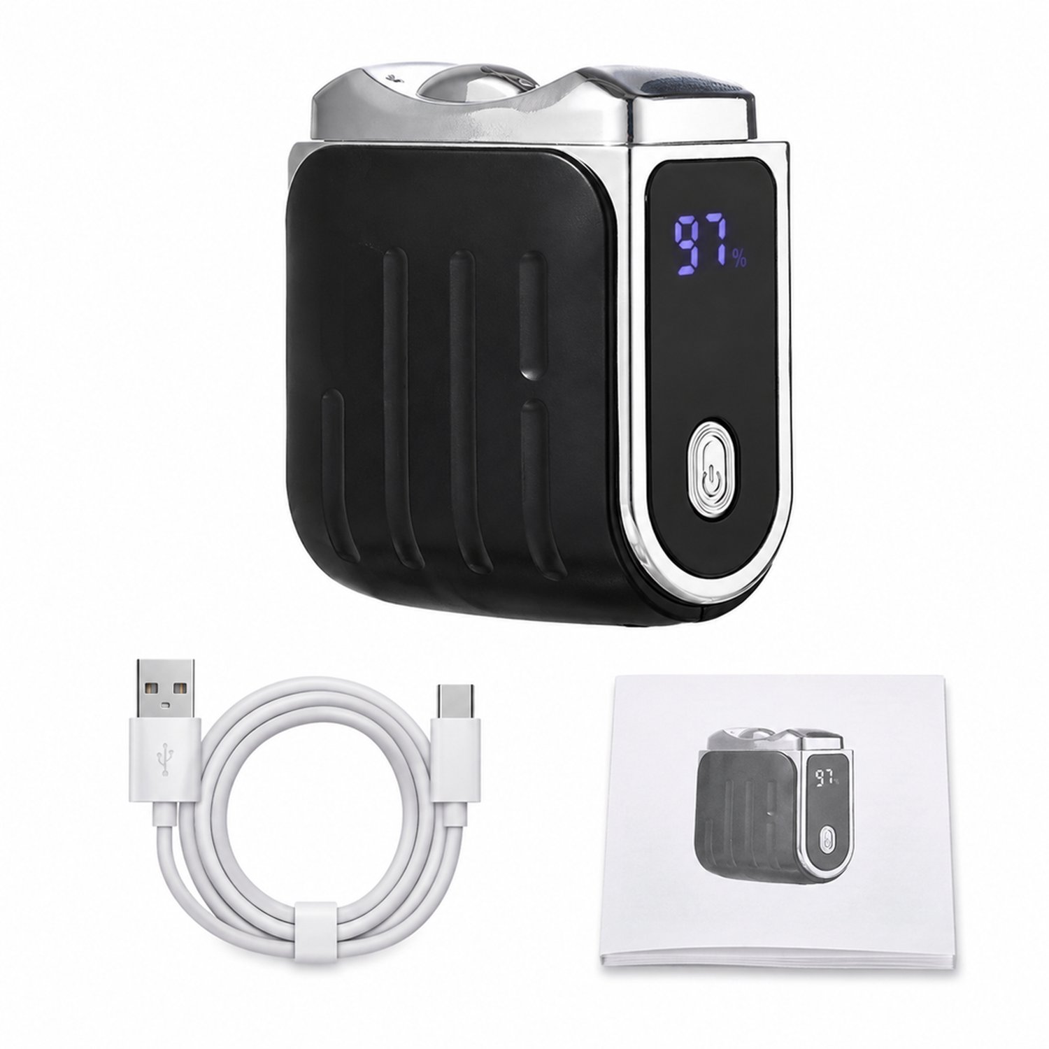 Elektrische nagelknipper - drie krachtstanden - knippen, vijlen en polijsten - USB-C-opladen - met handleiding en oplaadkabel