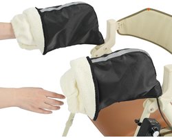 Generisch Rollator Handschoenen Windbescherming - dubbele warmte met fleece - regen- en sneeuwbestendig - ideaal als accessoire voor rollator - rolstoel - fiets - winterhandwarmer voor dames en heren