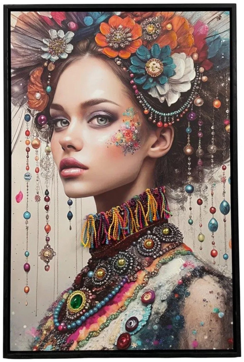 Mansion atmosphere Schilderij Fashion Portrait Fleur 40x60 cm