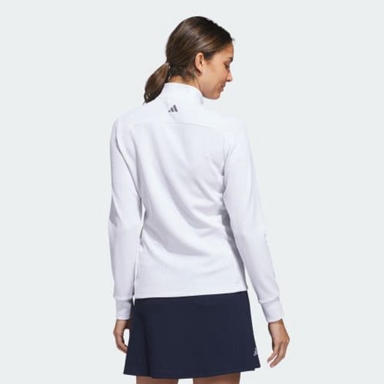 Adidas Dames W Textured Golfvest Wit van adidas — afbeelding 3