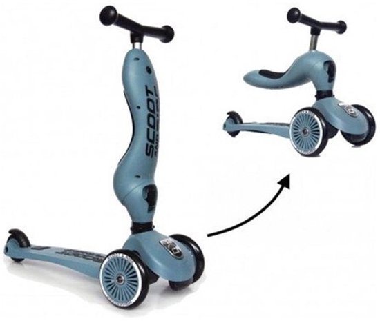 Scoot & Ride Highwaykick 1 – 2-in-1 Kinderstep – Loopfiets en Step in Één – Zonder Gereedschap Ombouwbaar – Veilig en Stabiel – Steel — cadeau in Spellen & Speelgoed - foto 7