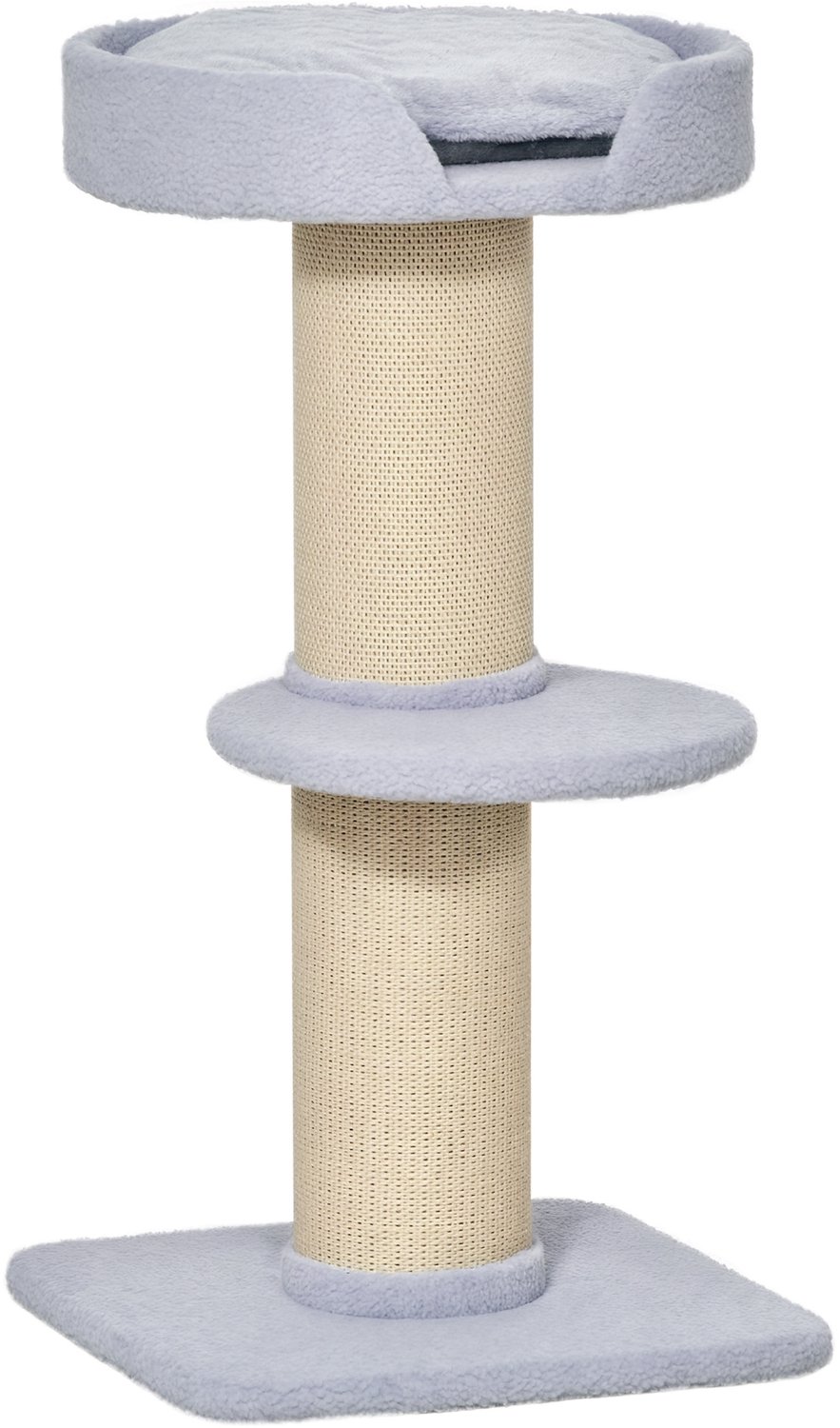 Pawona Krabpaal - Met sisalstam en kussen - 45 x 45 x 91 cm - Lichtblauw