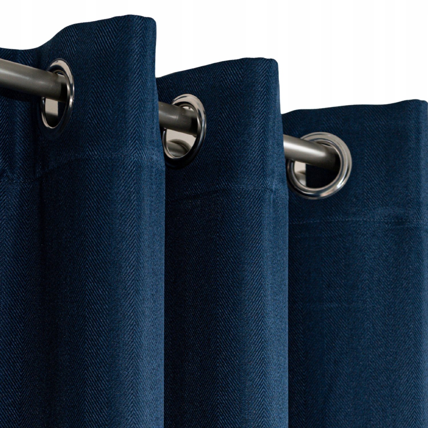 Merkloze Navy Blauwe Gordijn Jodełka 140x250 cm - Stijlvol en Licht