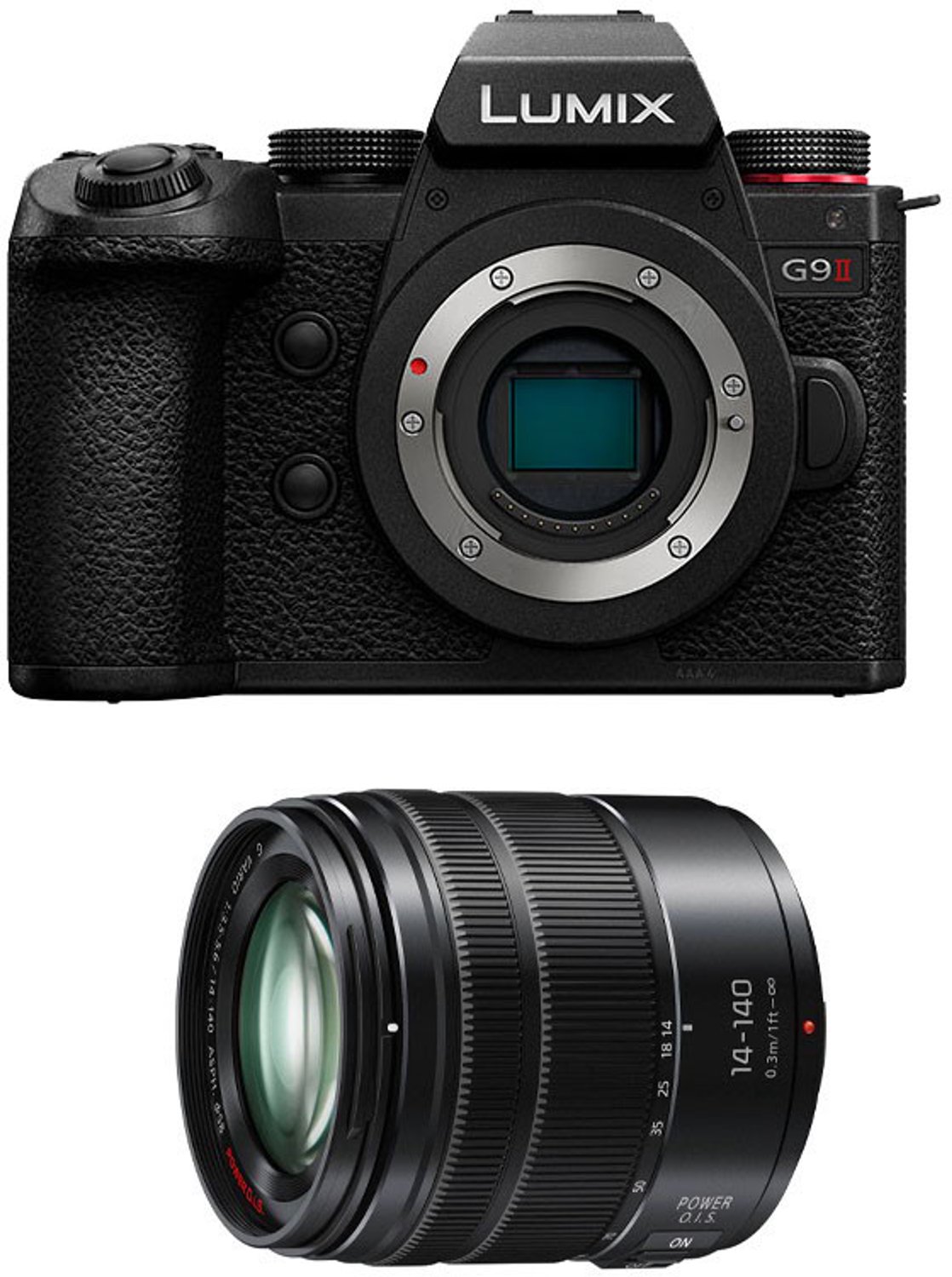 PANASONIC LUMIX G9 II Schwarz + 14-140