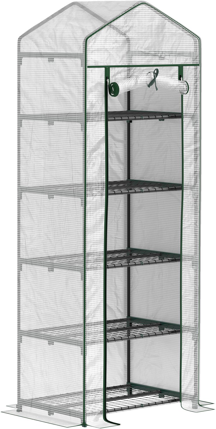 Sunona Foliekas met 5 niveaus - 69 x 49 x 193 cm - Wit