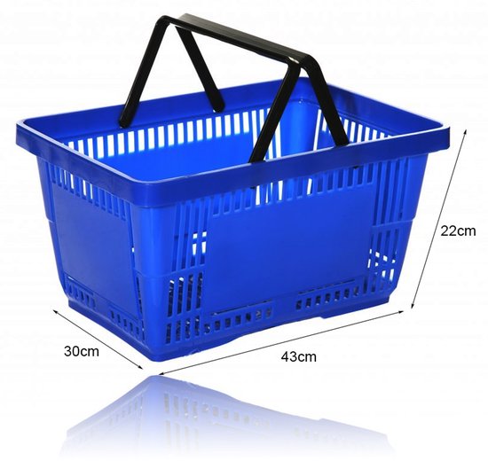 Stevige Winkelmand 22L - Duurzaam Plastic - Rode Kleur