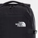 Zwarte rugzak van The North Face met wit logo op de voorkant.
