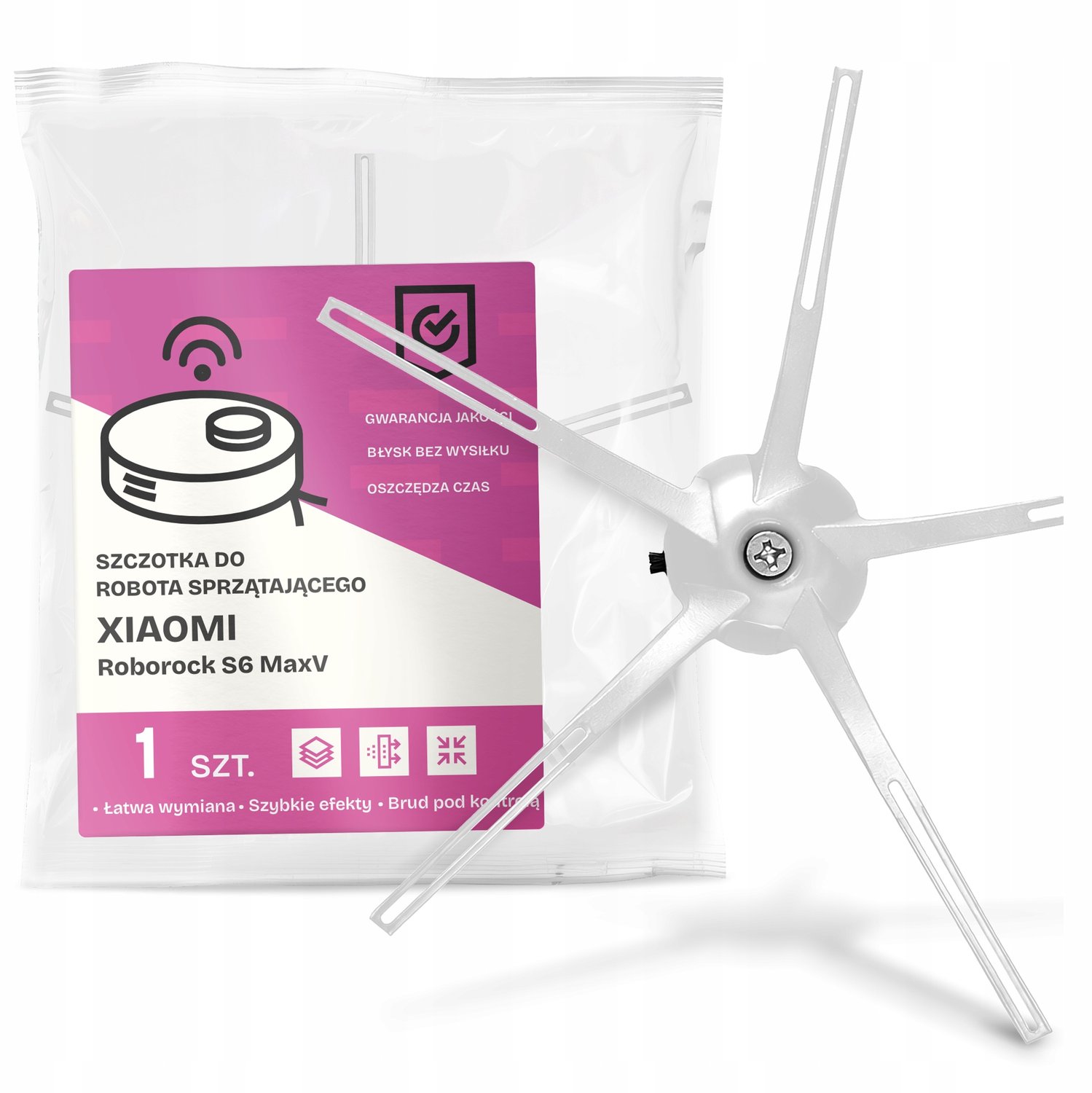 Zijborstel voor Xiaomi Roborock S6 MaxV - 5 armen, duurzaam, waterdicht