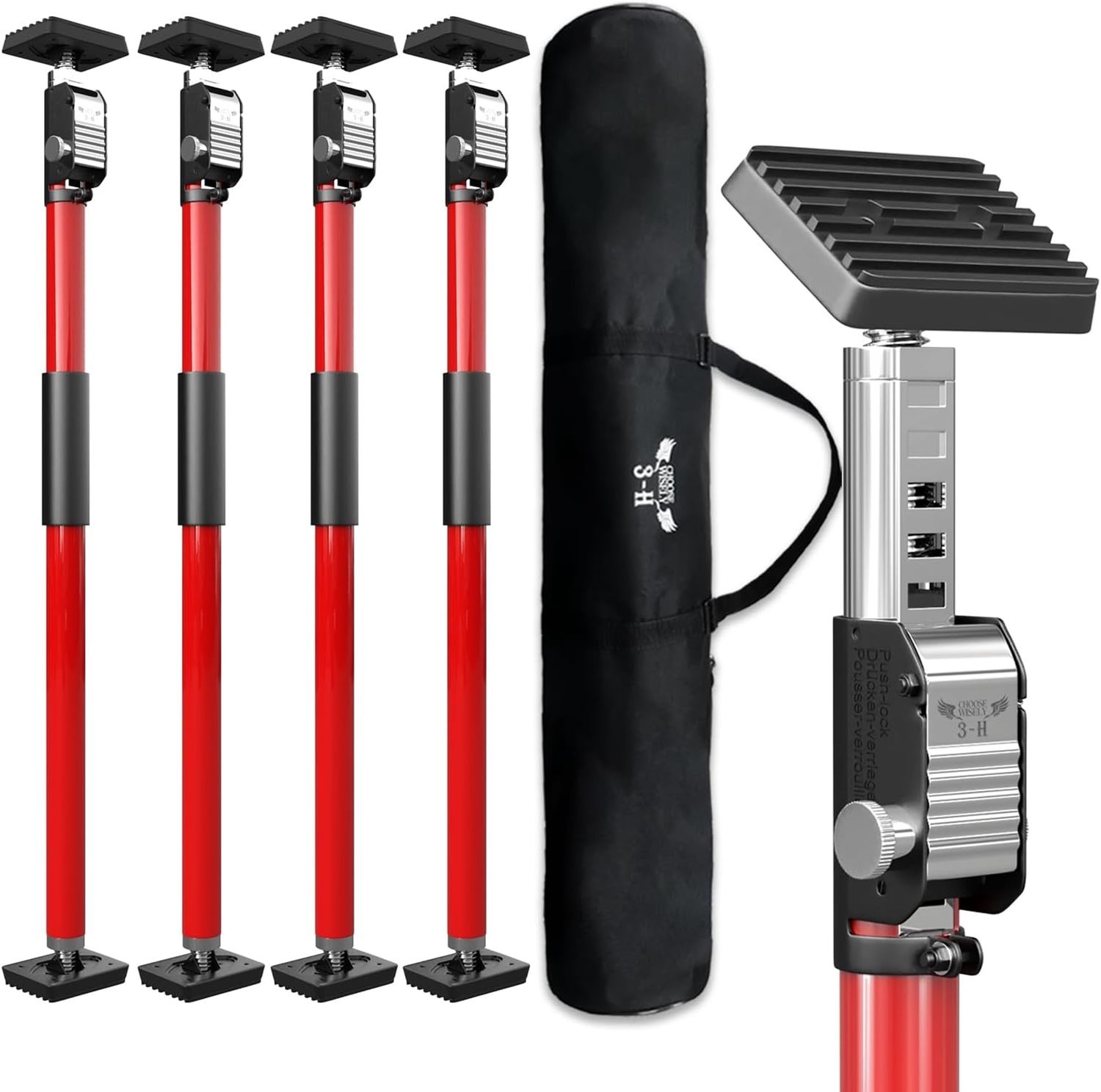 4x Door Tensioners en Frame Tensioners met Verstelbare Hoogte tot 133 cm voor Stevige Ondersteuning en Gemakkelijk Gebruik