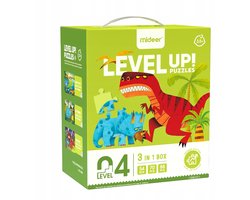 Merkloos 3-in-1 Dinosaurus Puzzel Set - 252 Stukjes
