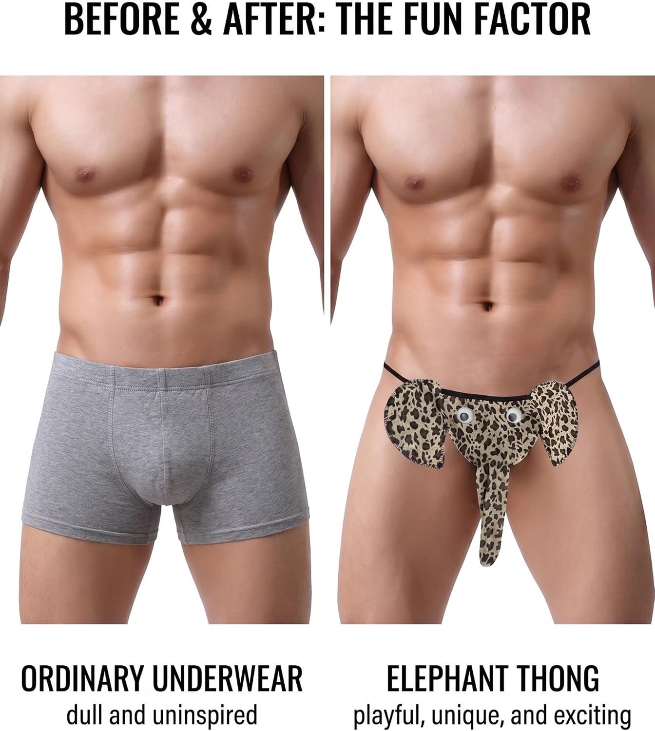 Sexy Thong voor Mannen met U-Bulge en Opvallende Trompetzak - Originele en Humoristische Ondergoed Gift voor Hem