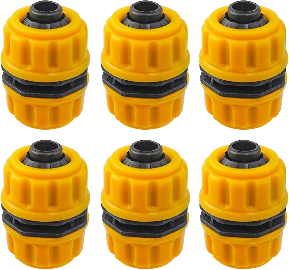 Hose Aansluitstukken Set van 6, 13 mm (1/2 inch), Dubbele Verlengingsverbindingen voor Eenvoudige Slangverbinding en Reparatie