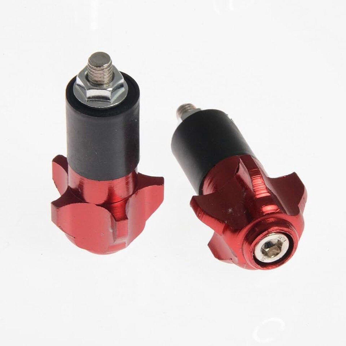 Bar End 17mm Motorfiets Motorfiets Scooter Universal Gewichten Stuur Rood