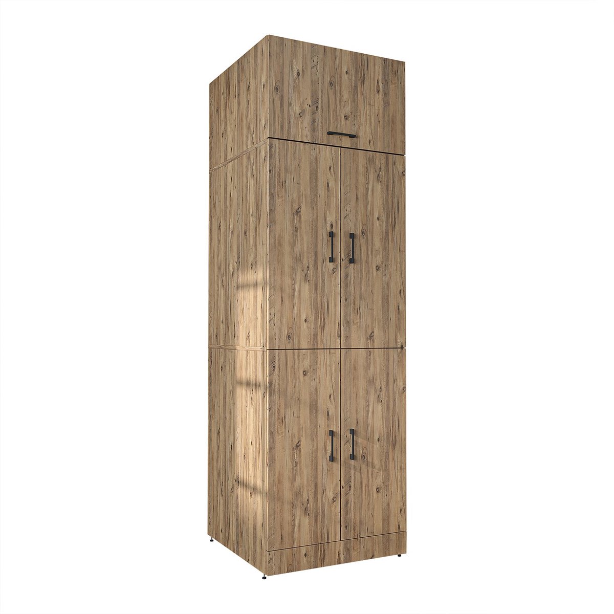 Roomart DORA-II Wasmachine Ombouwkast 70x230 cm met Opzetkast - Eiken
